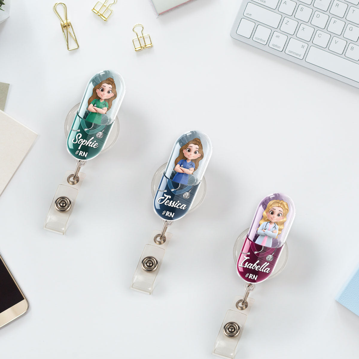 Proud To Be A Nurse Capsule - Personalized Custom Acrylic Badge Reel