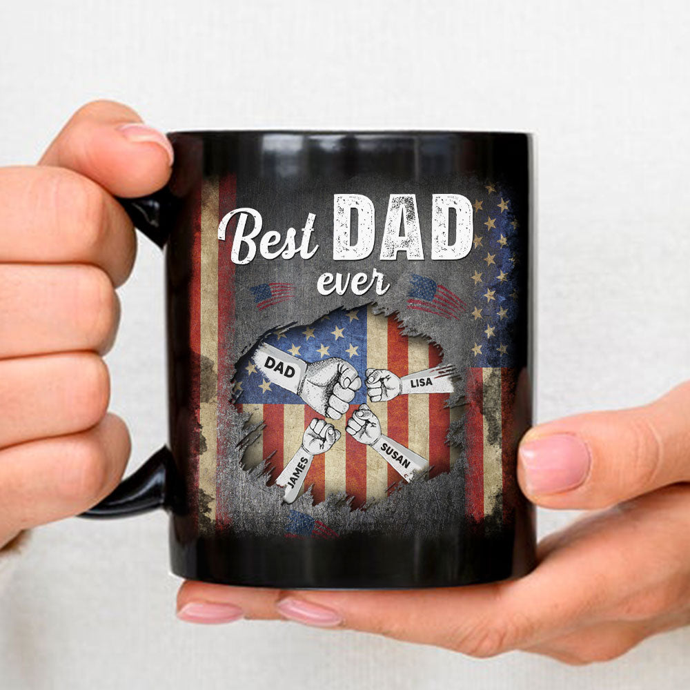 Love For The Best Dad - Personalized Custom Coffee Mug