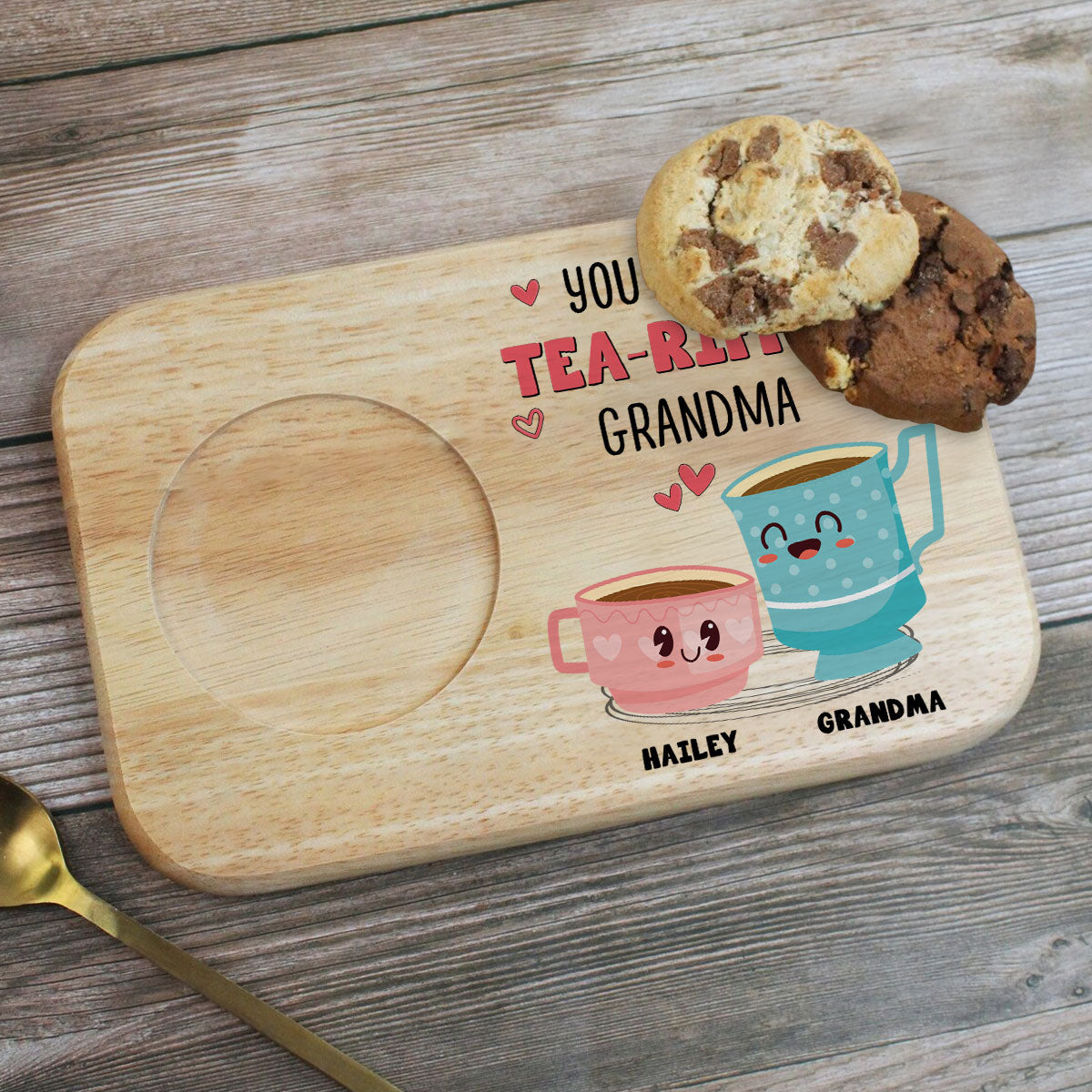 You Are A Teariffic - Personalized Custom Wooden Treat Board