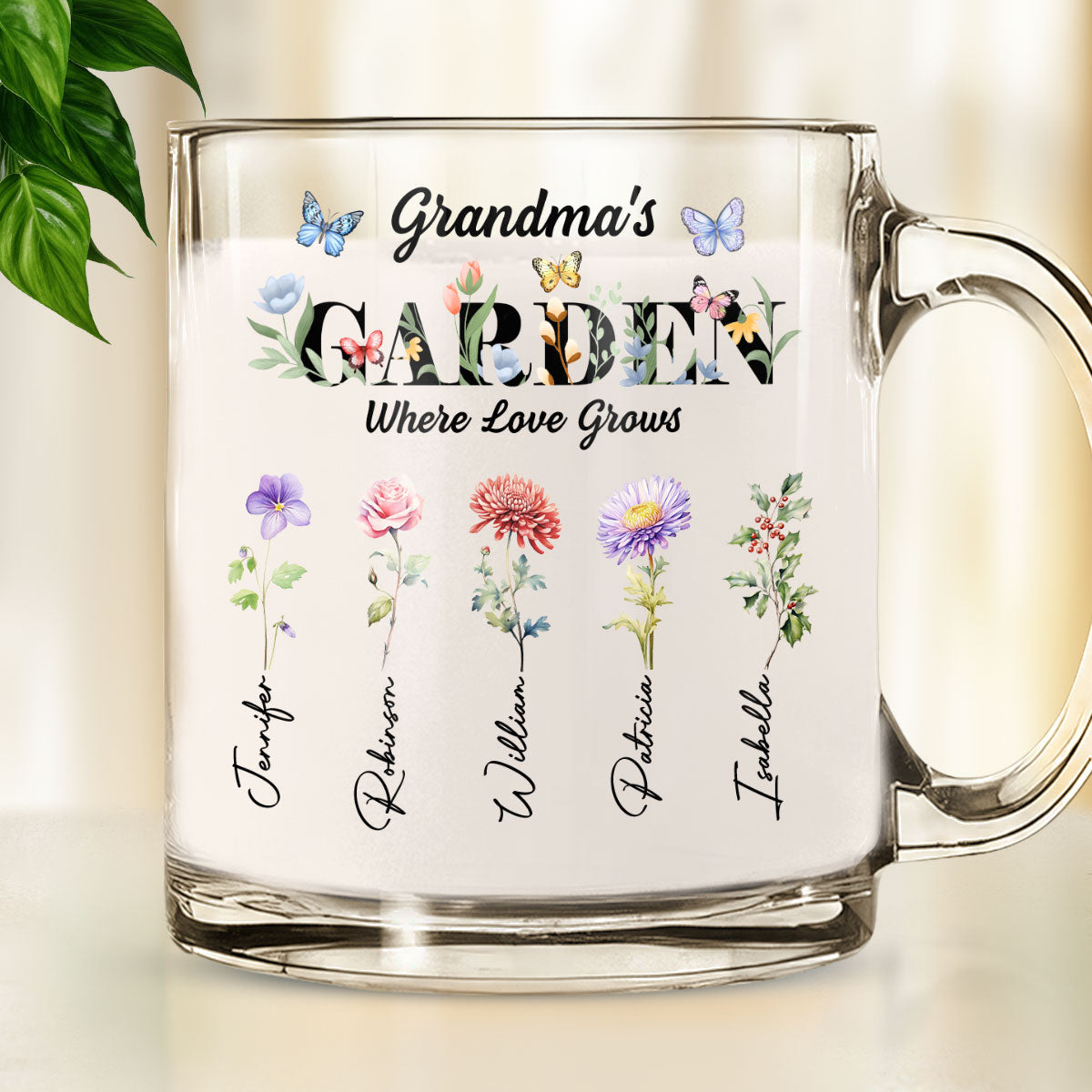 Grandma Garden - Personalized Custom Glass Mug