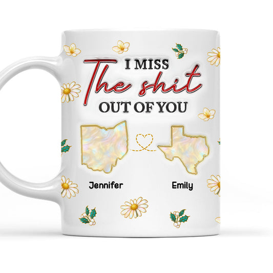 Far Apart But Still Close - Personalized Custom 3D Inflated Effect Coffee Mug