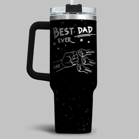 Handsome Dad Ever - Personalized Custom Engraved 40oz Tumbler With Handle