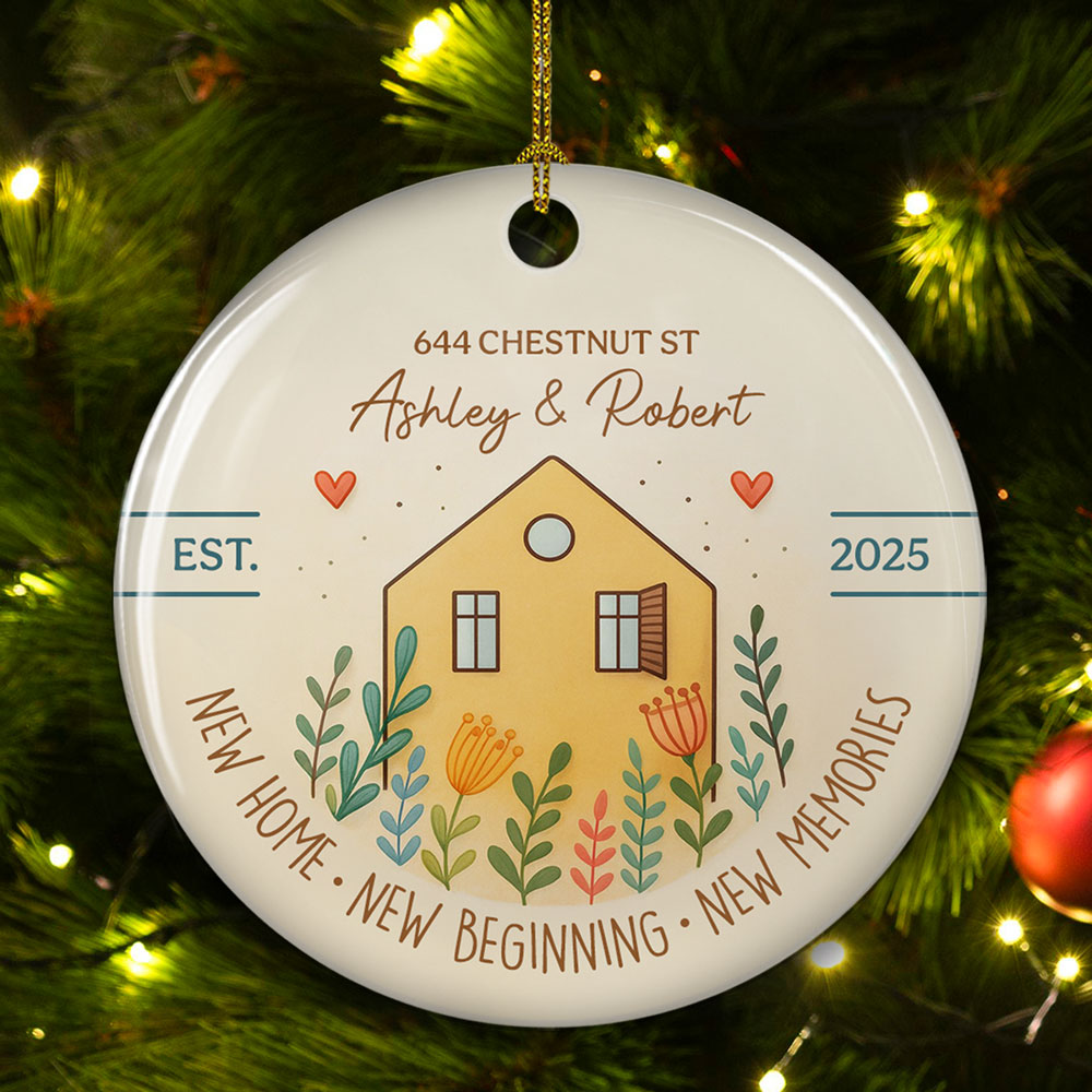 Home Sweet Home - Personalized Custom Ceramic Ornament