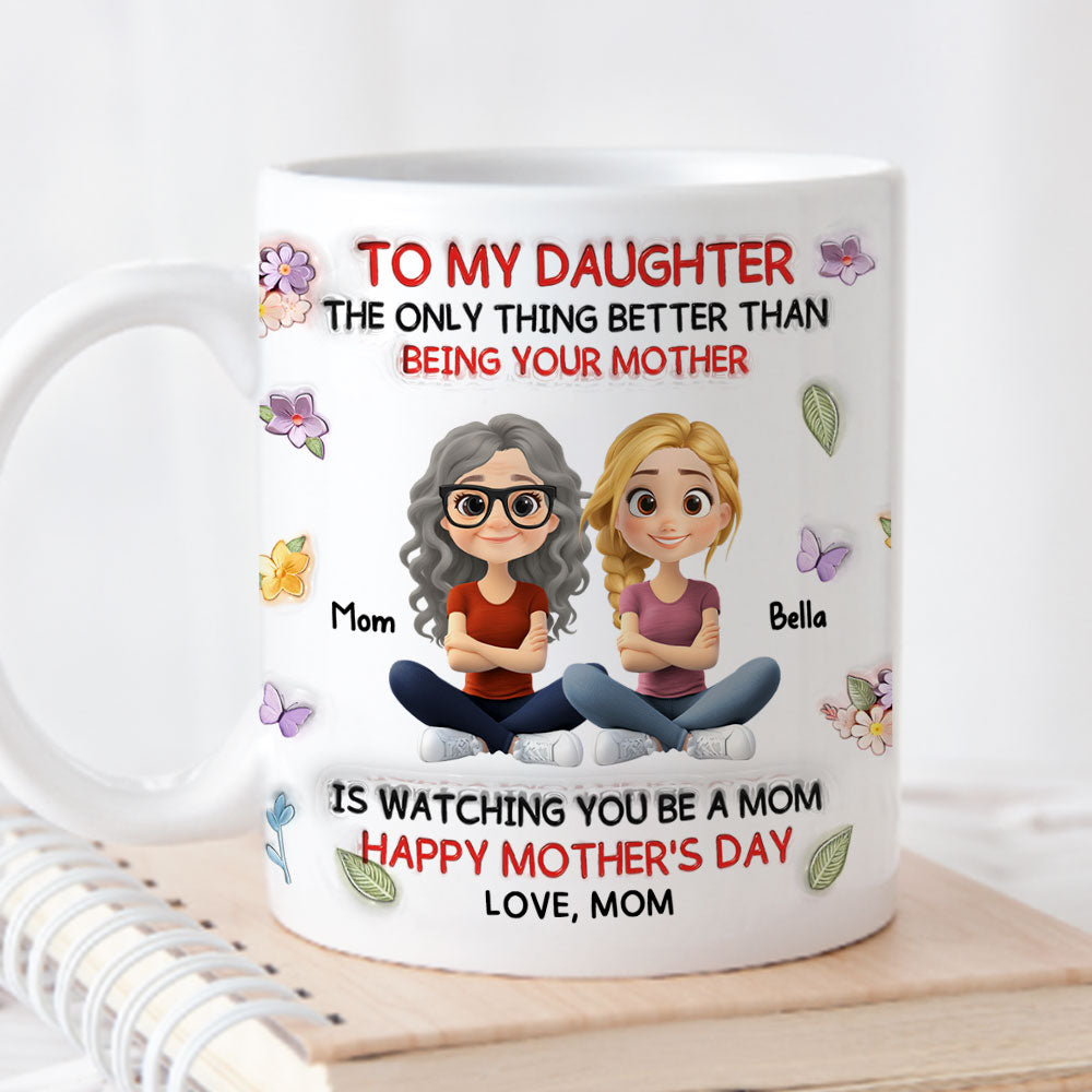 Mom Always Watches Over You - Personalized Custom 3D Inflated Effect Mug