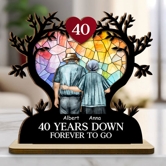 Endless Love - Personalized Custom 2-Layer Wood Plaque With Flat Base