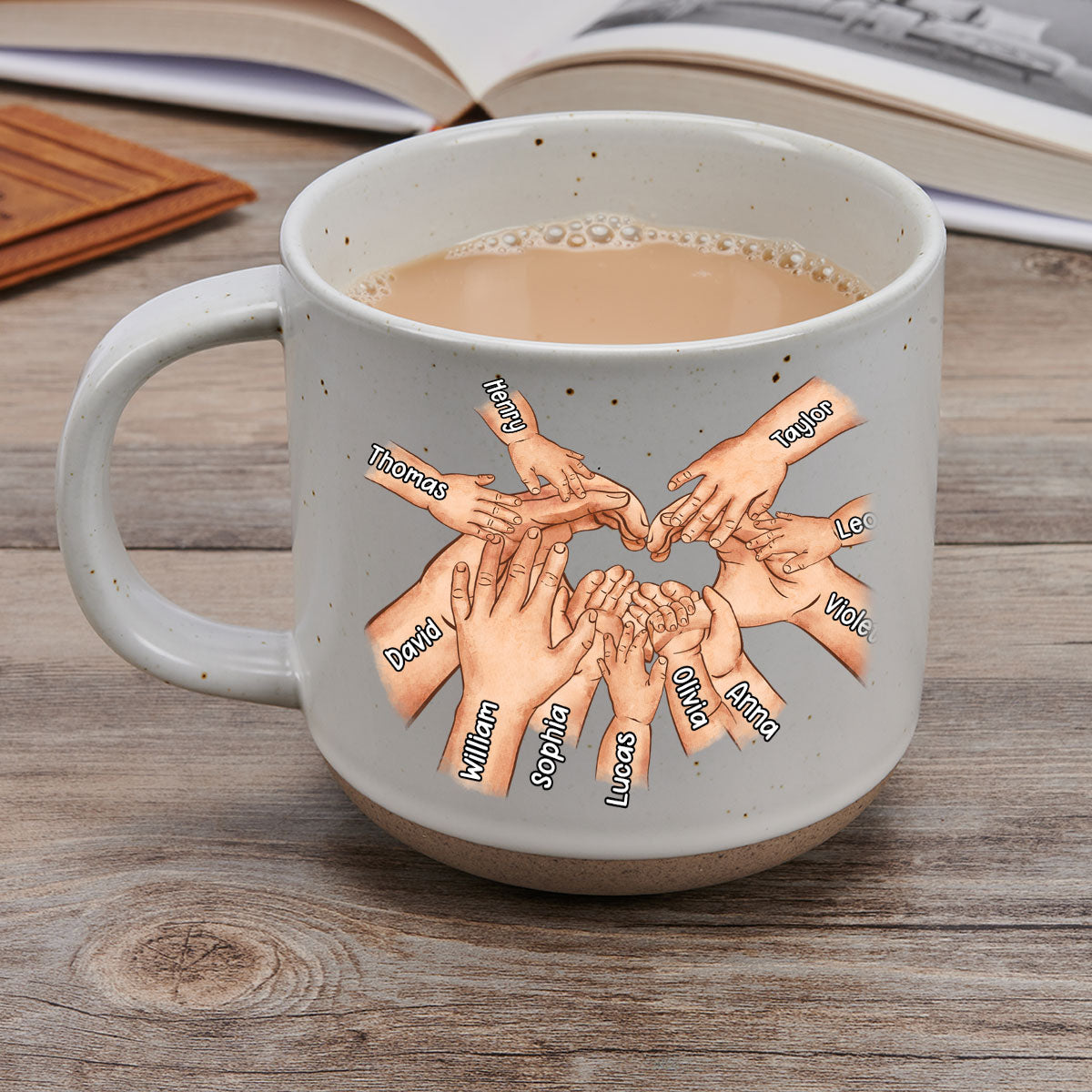 We Will Always Be Connected By Heart - Personalized Custom Pottery Mug