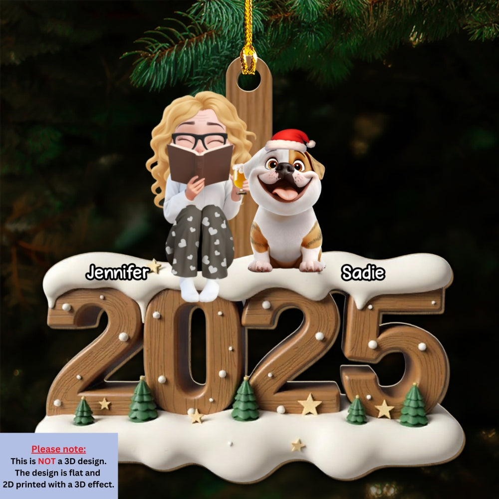 Reading Buddy Now Onwards - Personalized Custom 3D Effect Wood Ornament
