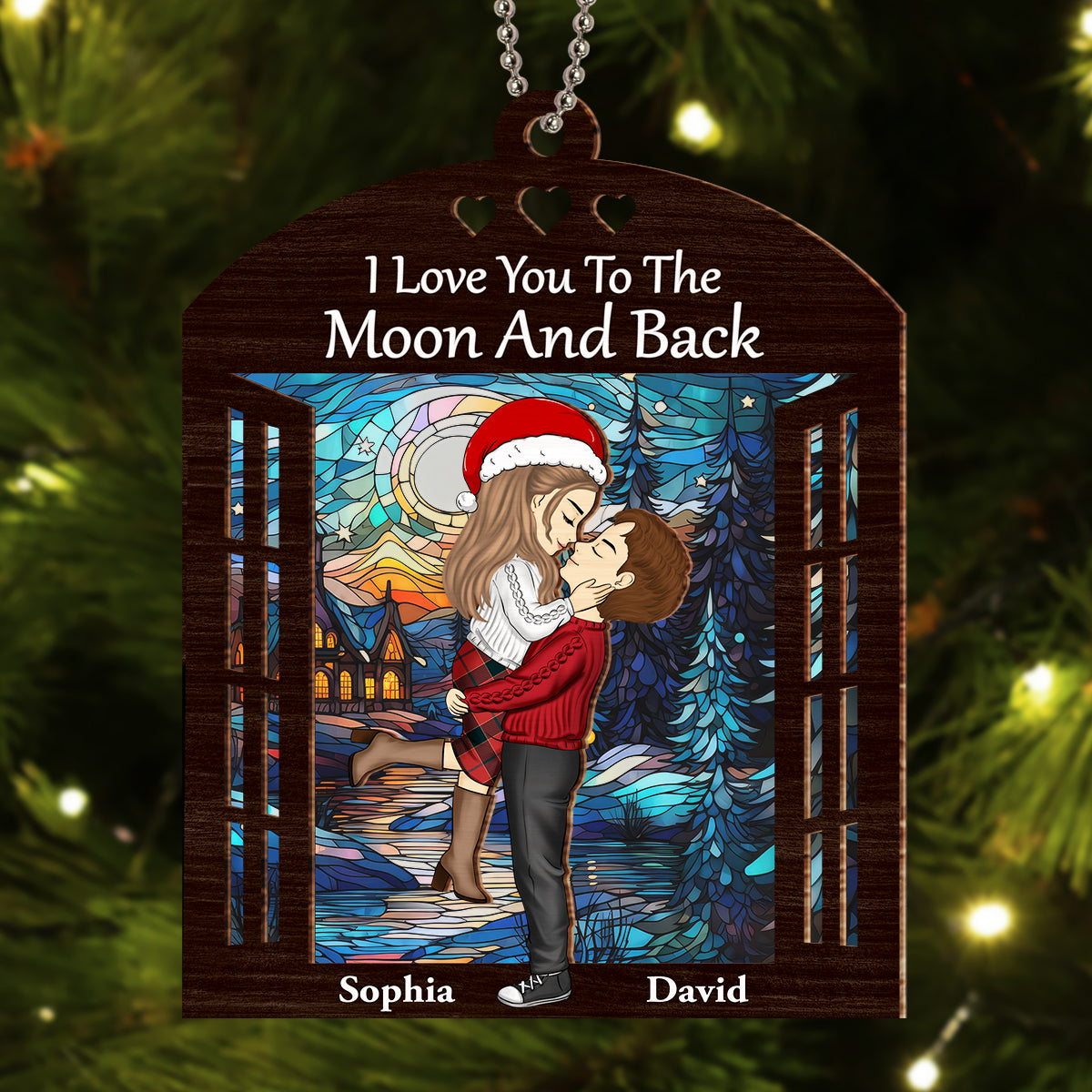 We Build A Life We Love - Personalized Custom Suncatcher Ornament