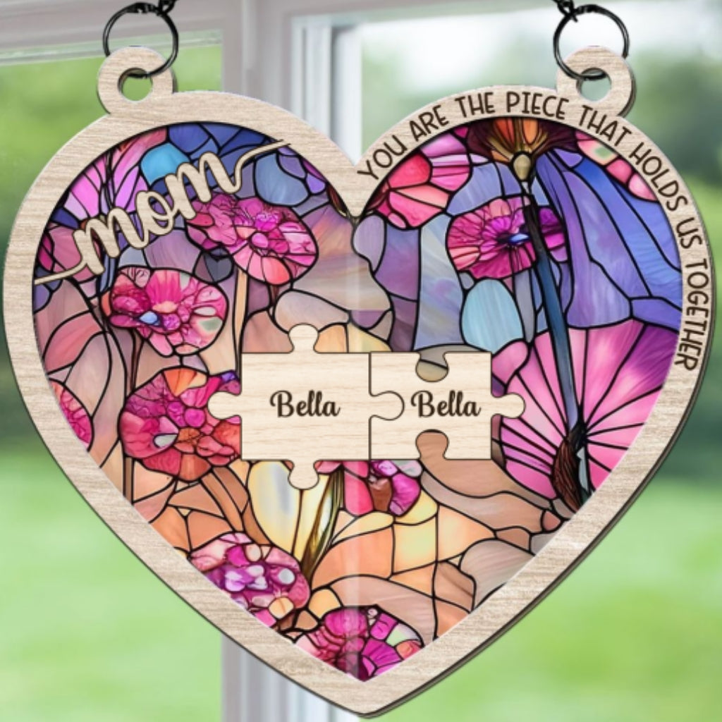 Mom Hold Family Together - Personalized Custom Suncatcher