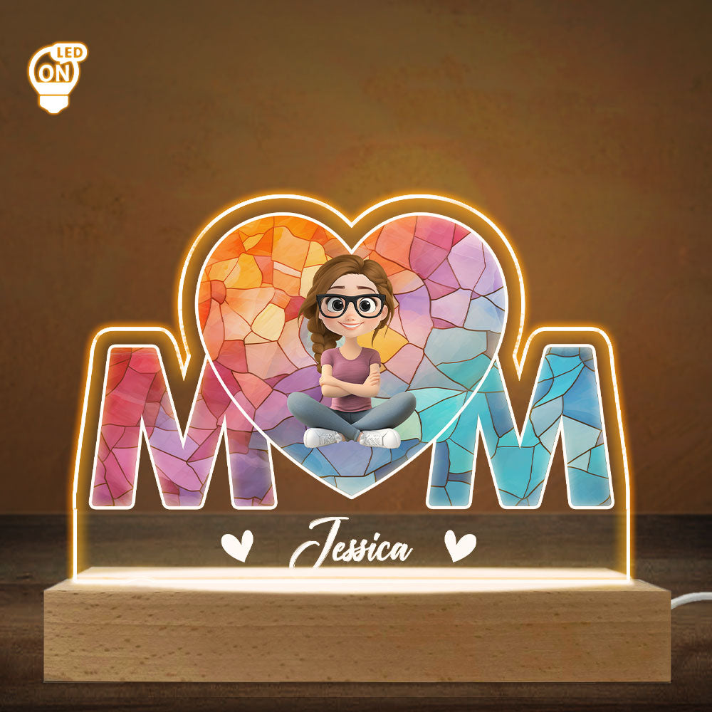 Mother Is The Light In Our Lives - Personalized Custom LED Light