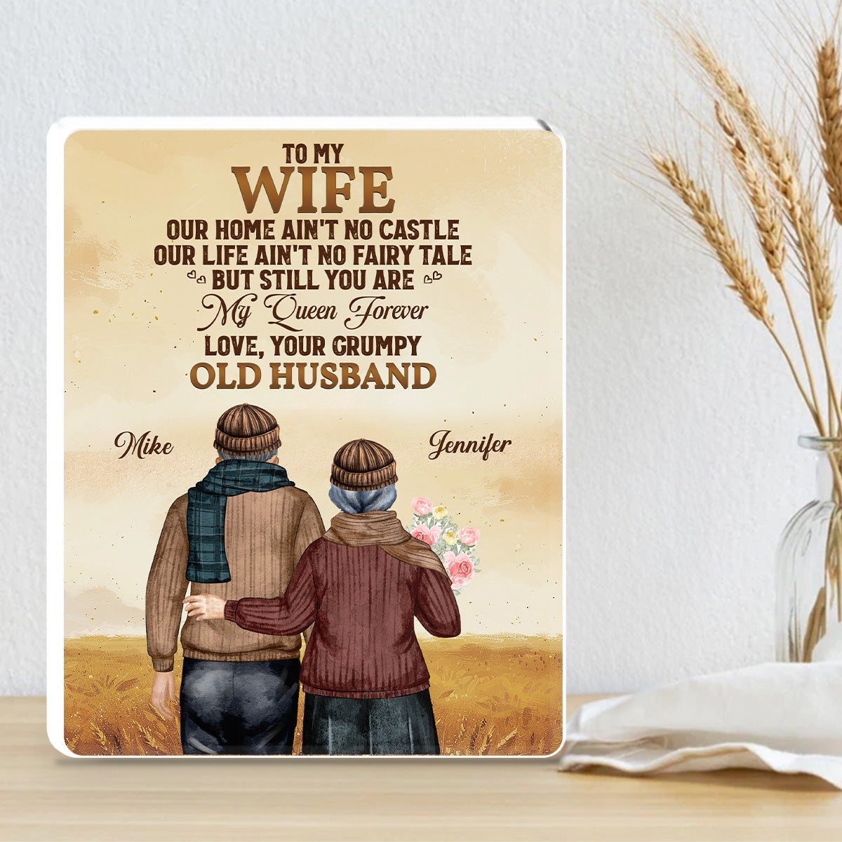 To My Wife You Are My Queen Forever - Personalized Custom Acrylic Plaque