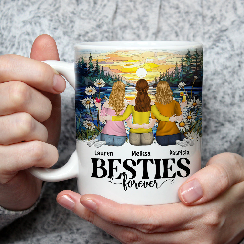 Sisters Forever - Personalized Custom Coffee Mug