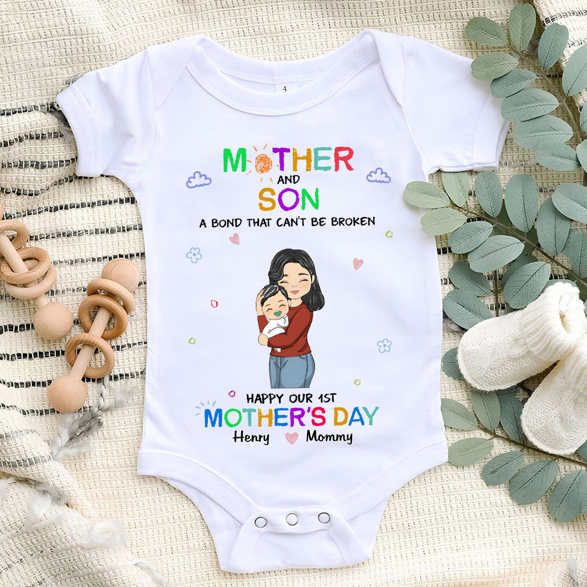 Mother And Daughter Relationship - Personalized Custom Baby Onesie