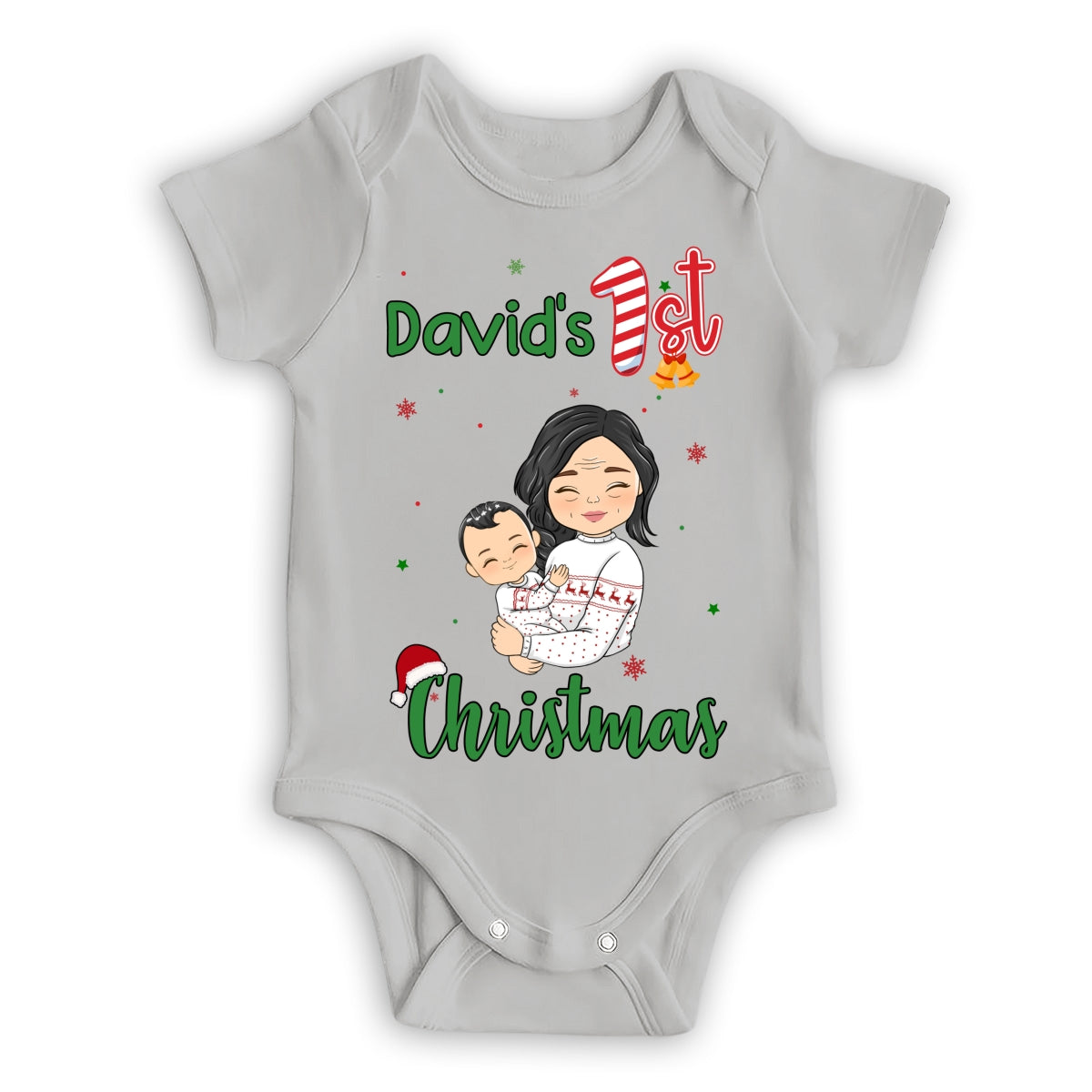Baby First Christmas - Personalized Custom Baby Onesie
