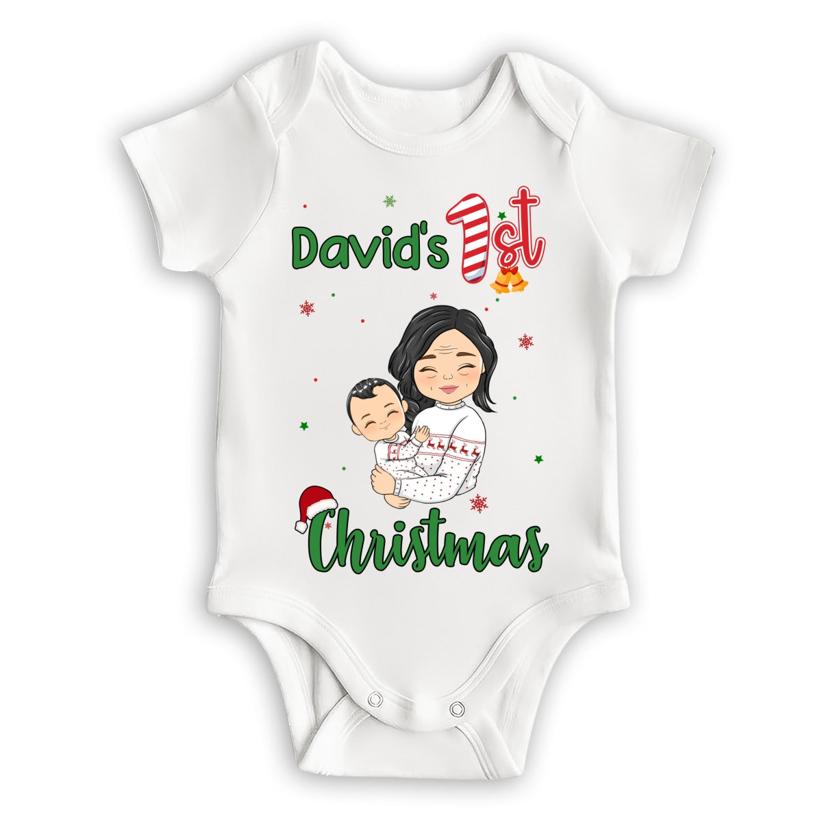 Baby First Christmas - Personalized Custom Baby Onesie