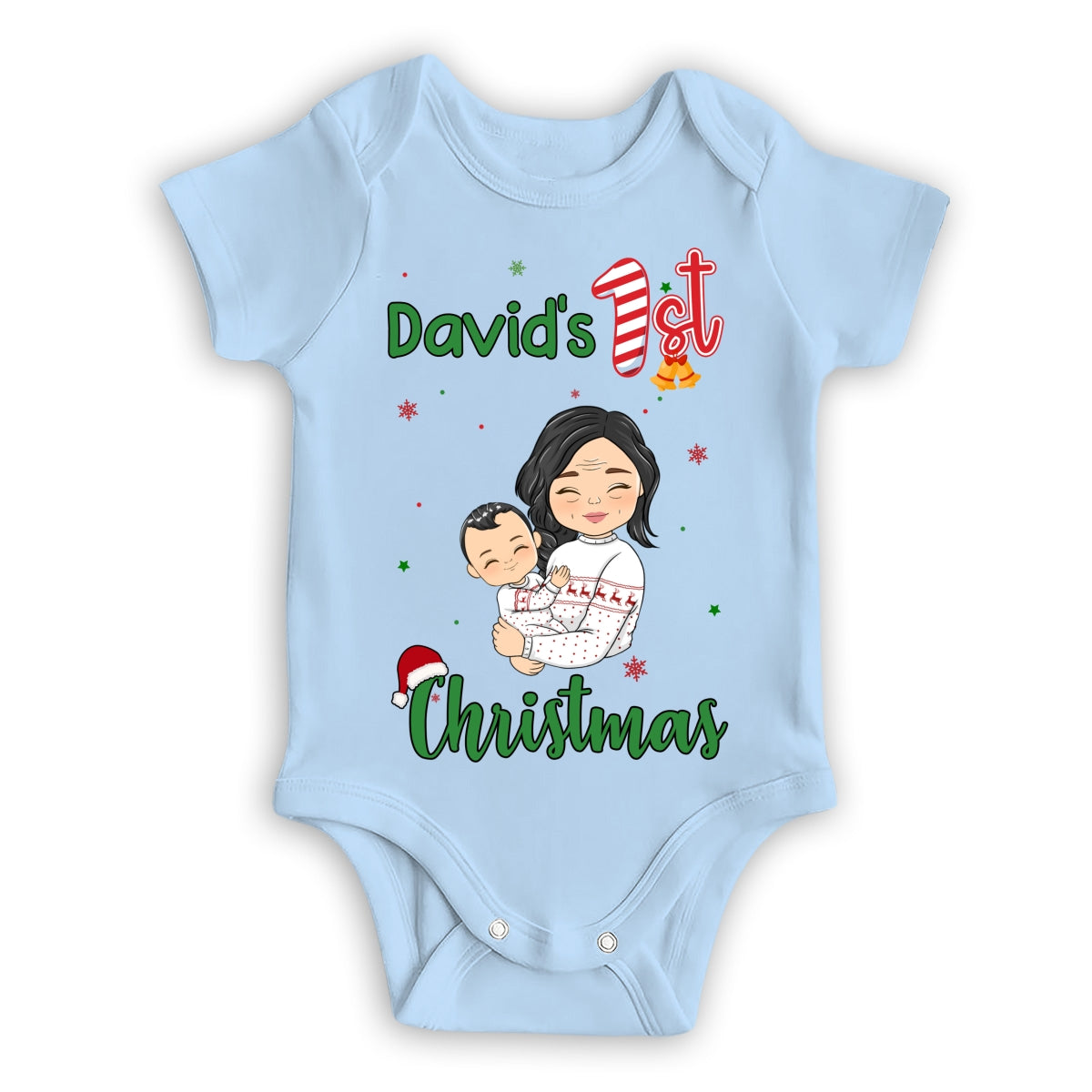 Baby First Christmas - Personalized Custom Baby Onesie