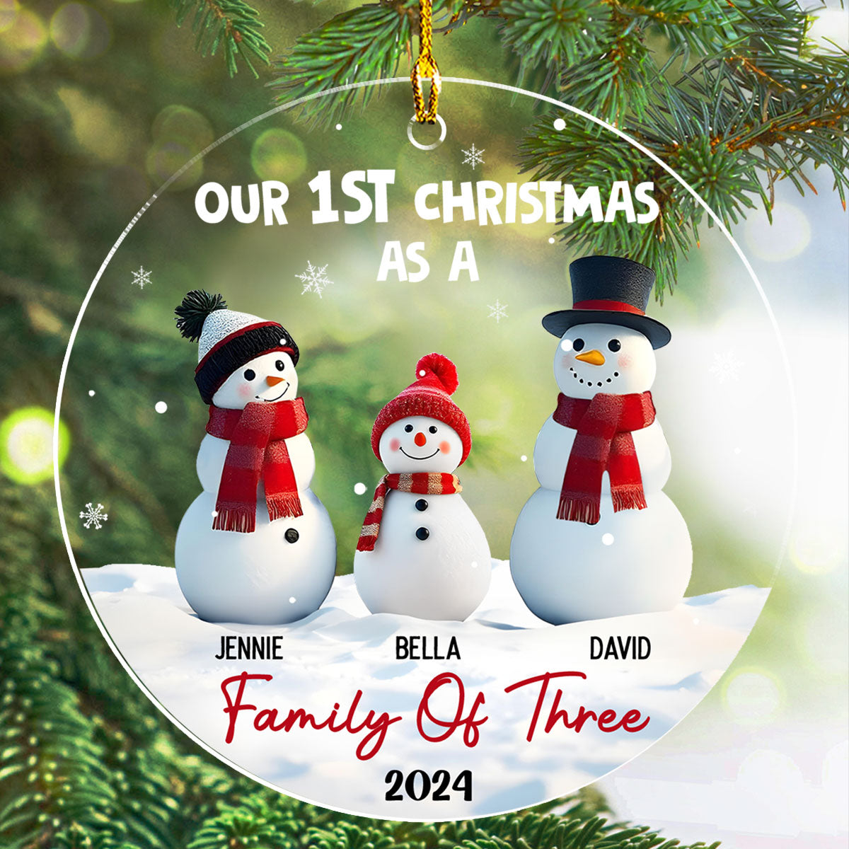 First Christmas - Personalized Custom 3D Inflated Effect Acrylic Ornament