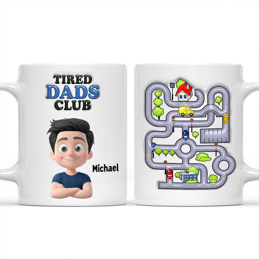 Tired Dads Club - Personalized Custom 3D Inflated Effect Mug
