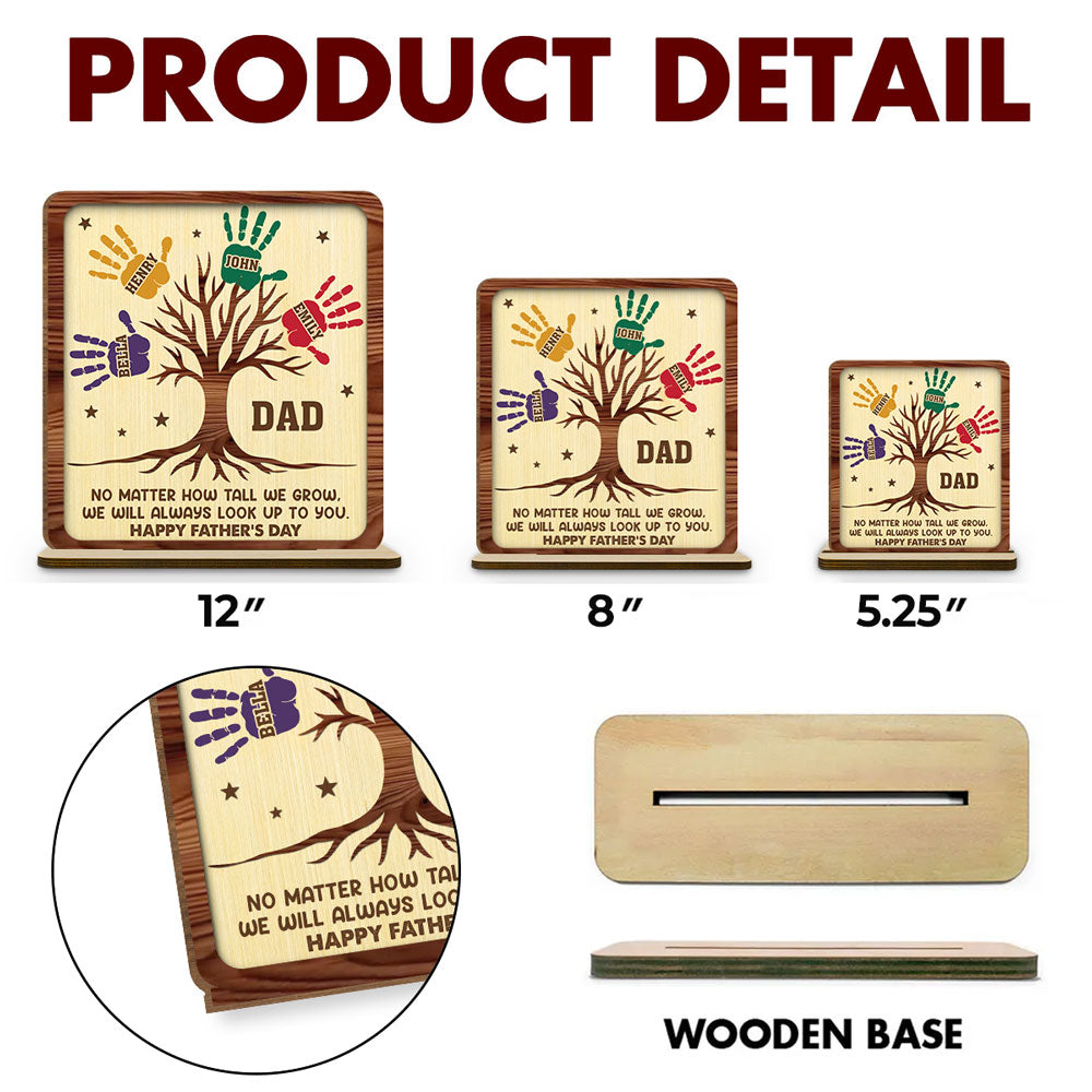 Still Looking Up To You- Personalized Custom 2-Layer Wood Plaque With Flat Base