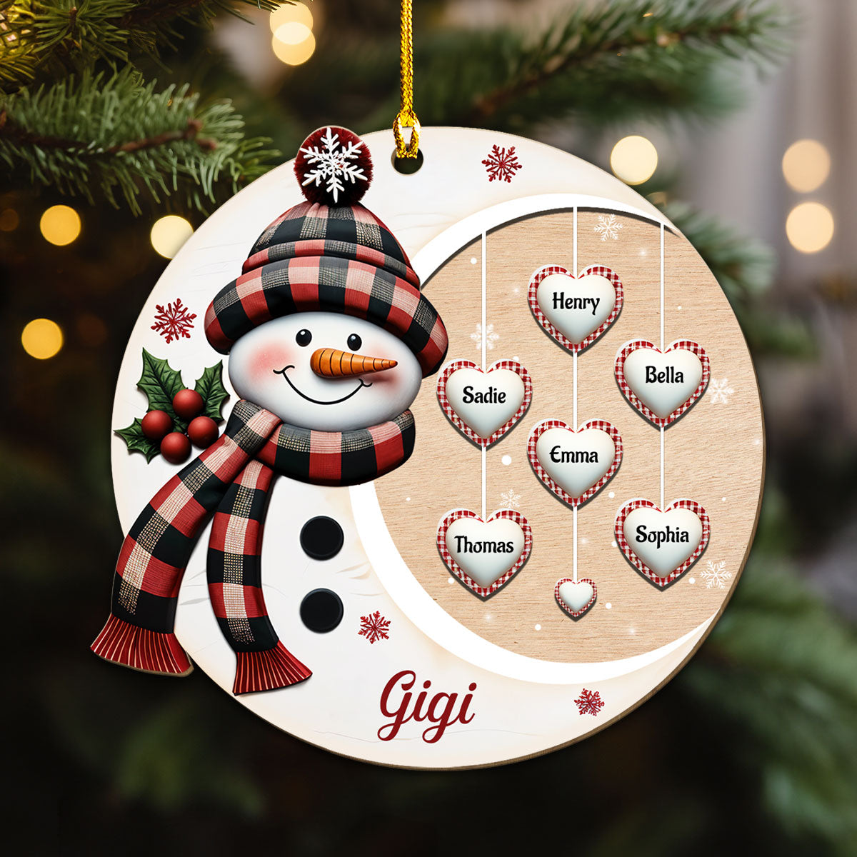 Sweetheart Of Nana - Personalized Custom Wood Ornament