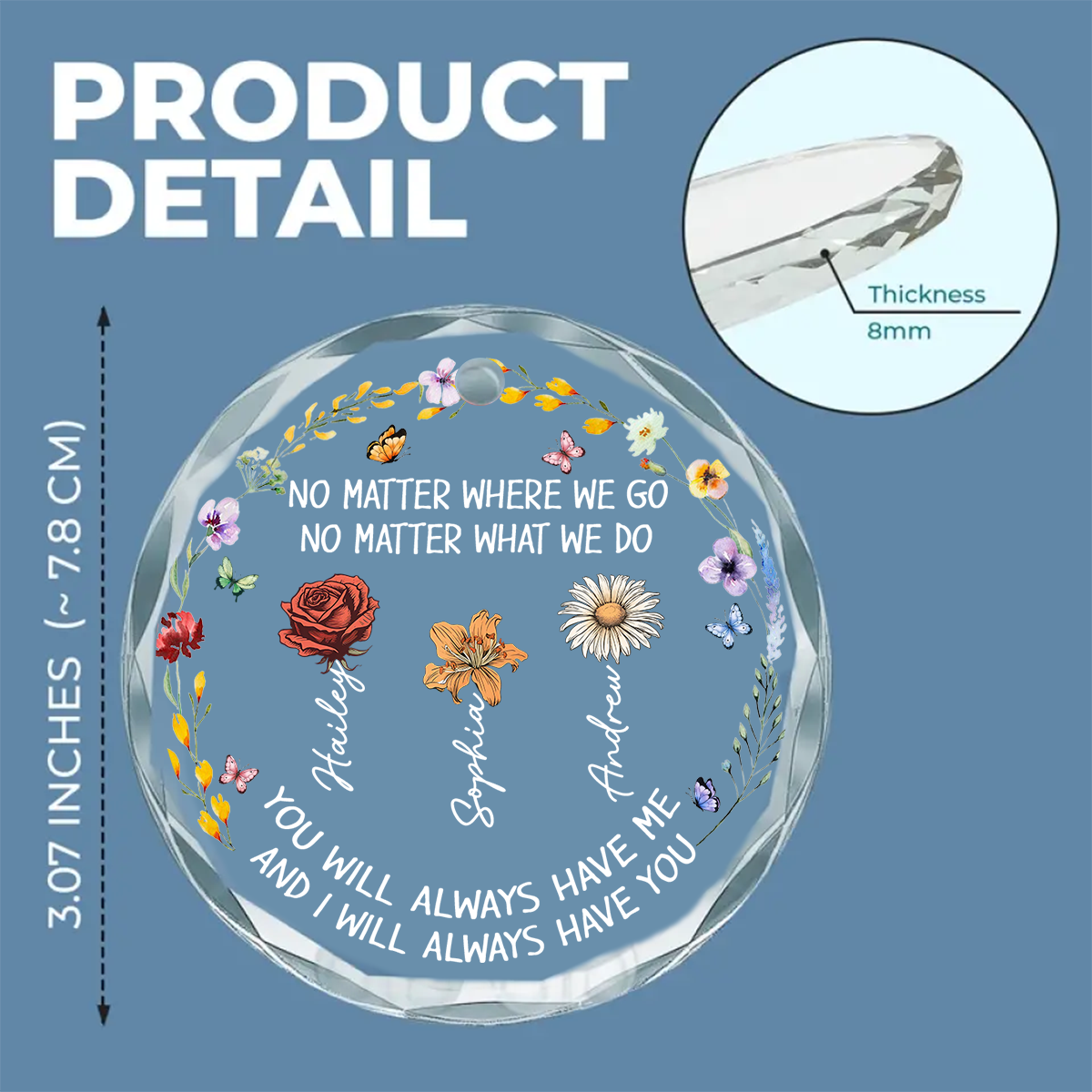 No Matter - Personalized Custom Glass Ornament