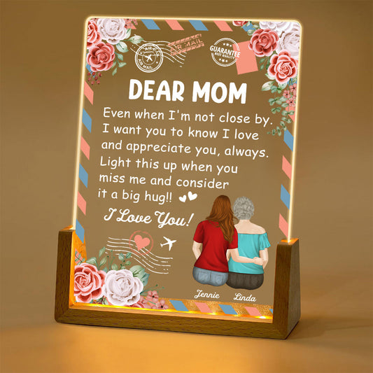 A Big Hug - Personalized Custom Plaque With Walnut Base