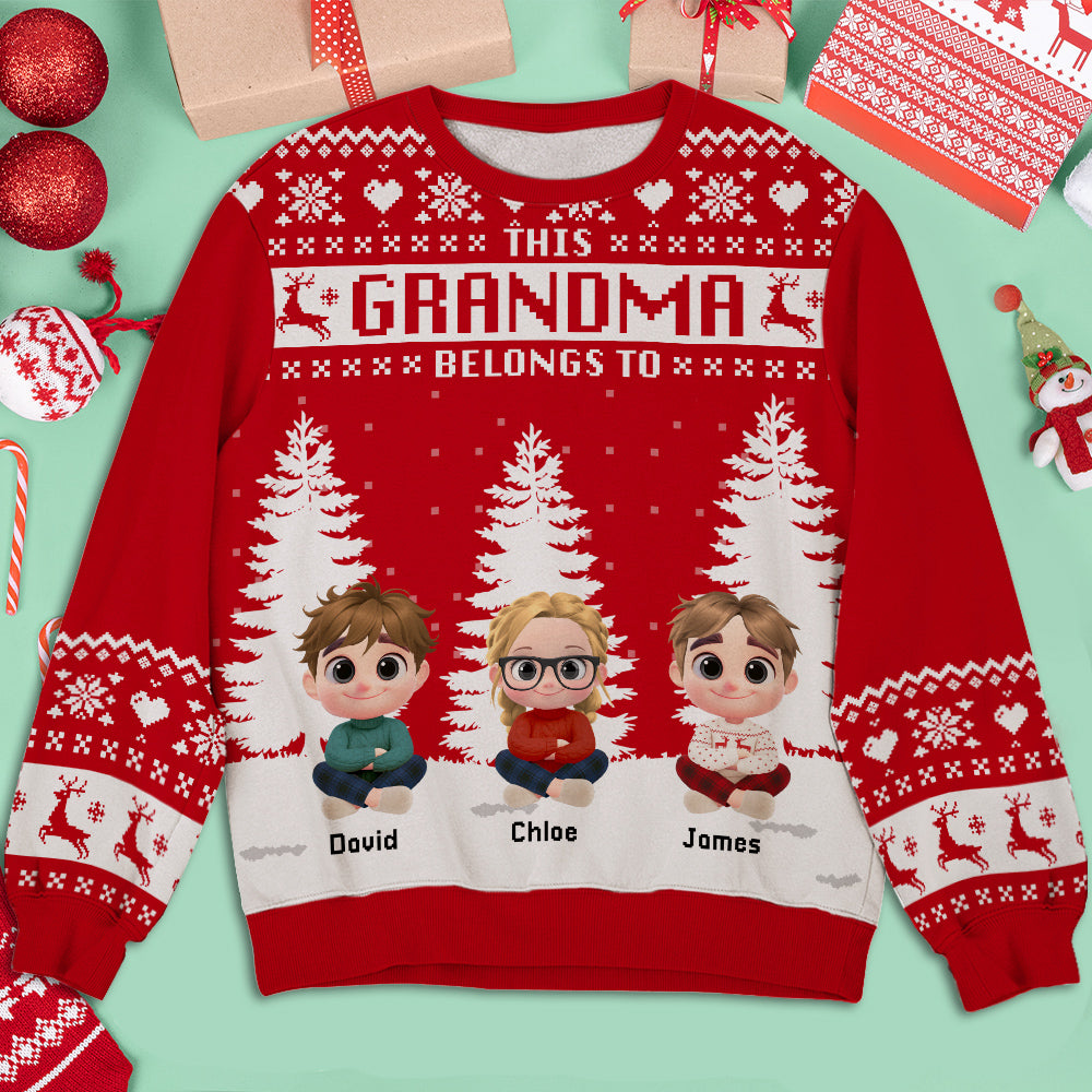 Merry Christmas Super Grandma - Personalized Custom All-Over-Print Sweatshirt