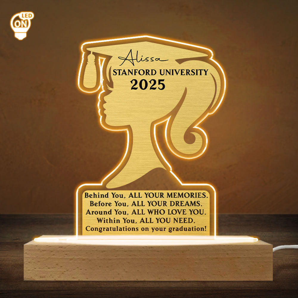 Congratulations On Your Graduation - Personalized Custom LED Light