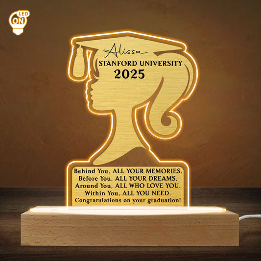 Congratulations On Your Graduation - Personalized Custom LED Light