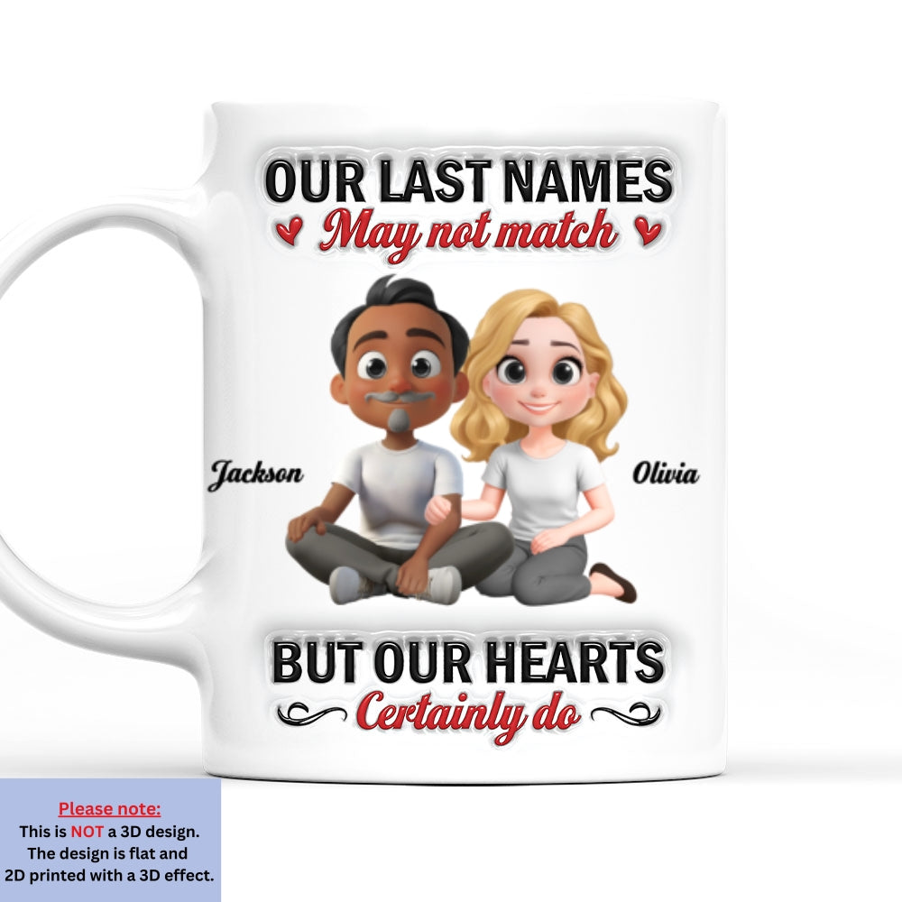 Our Hearts Are Truly Connected - Personalized Custom 3D Inflated Effect Mug