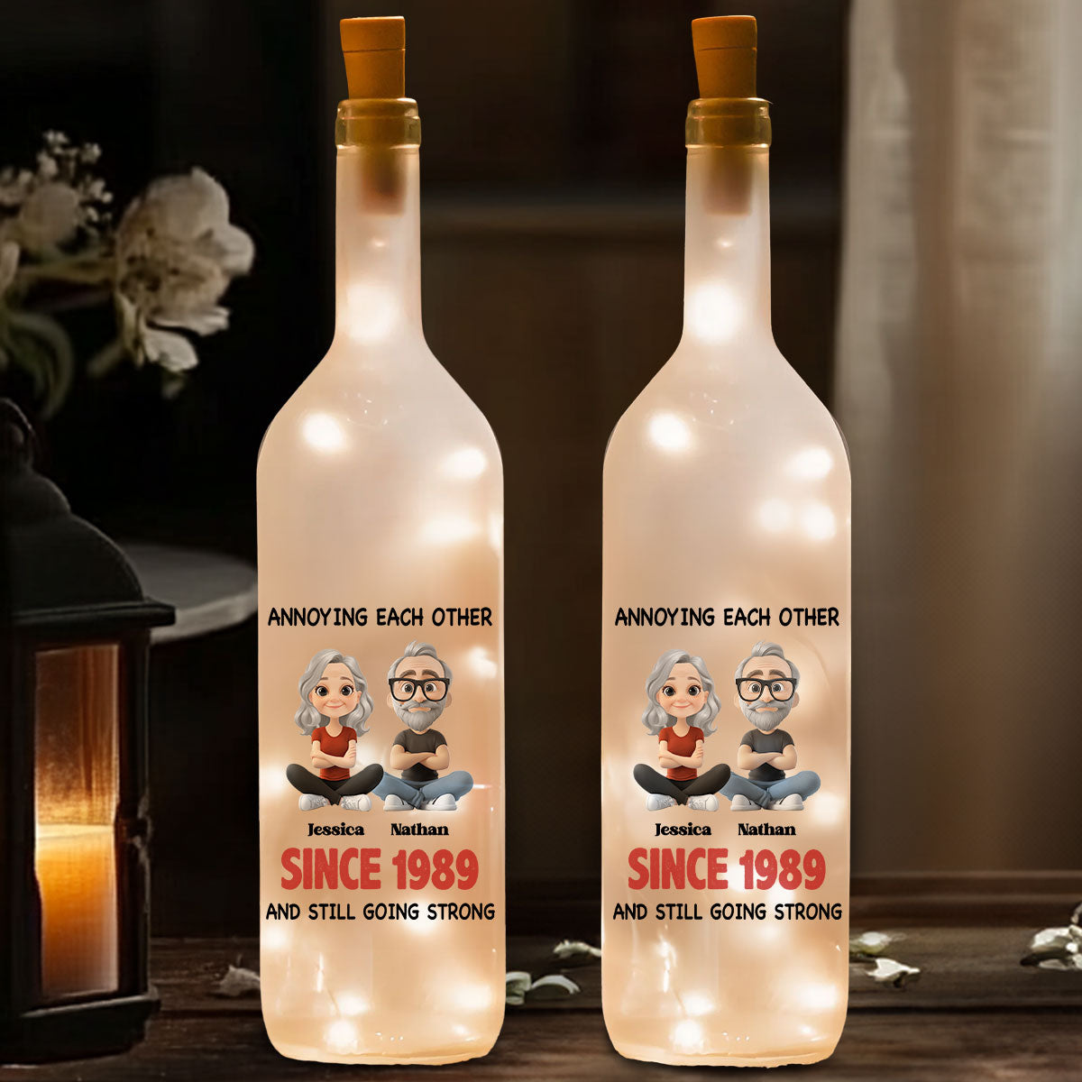 Together Forever - Personalized Custom Bottle Lamp