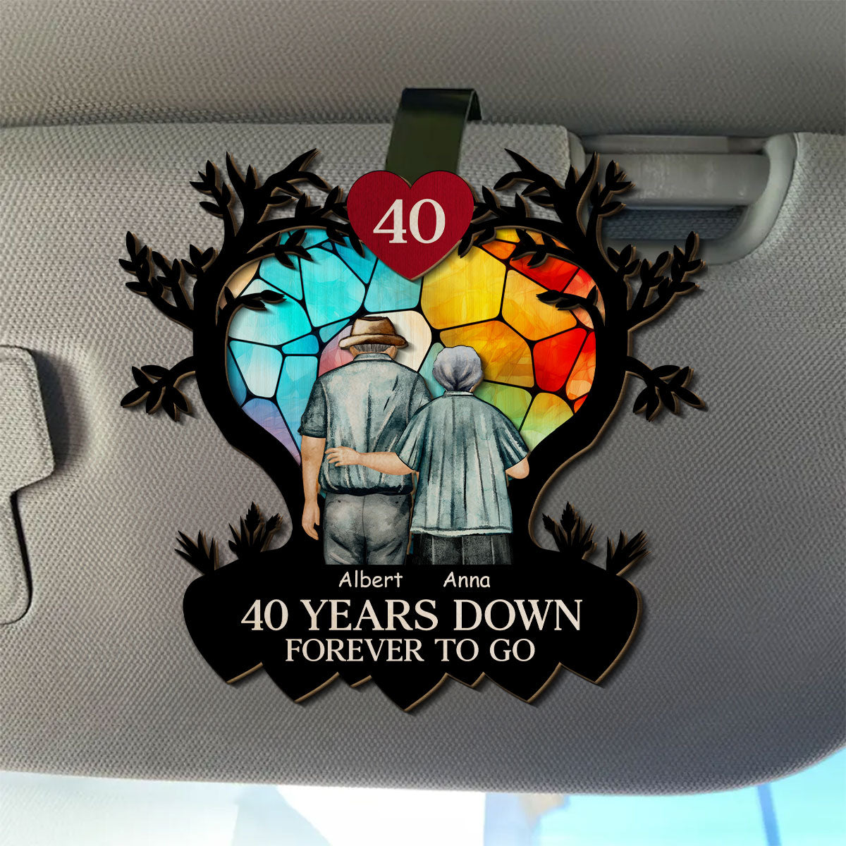 Forever With You - Personalized Custom Car Visor Clip