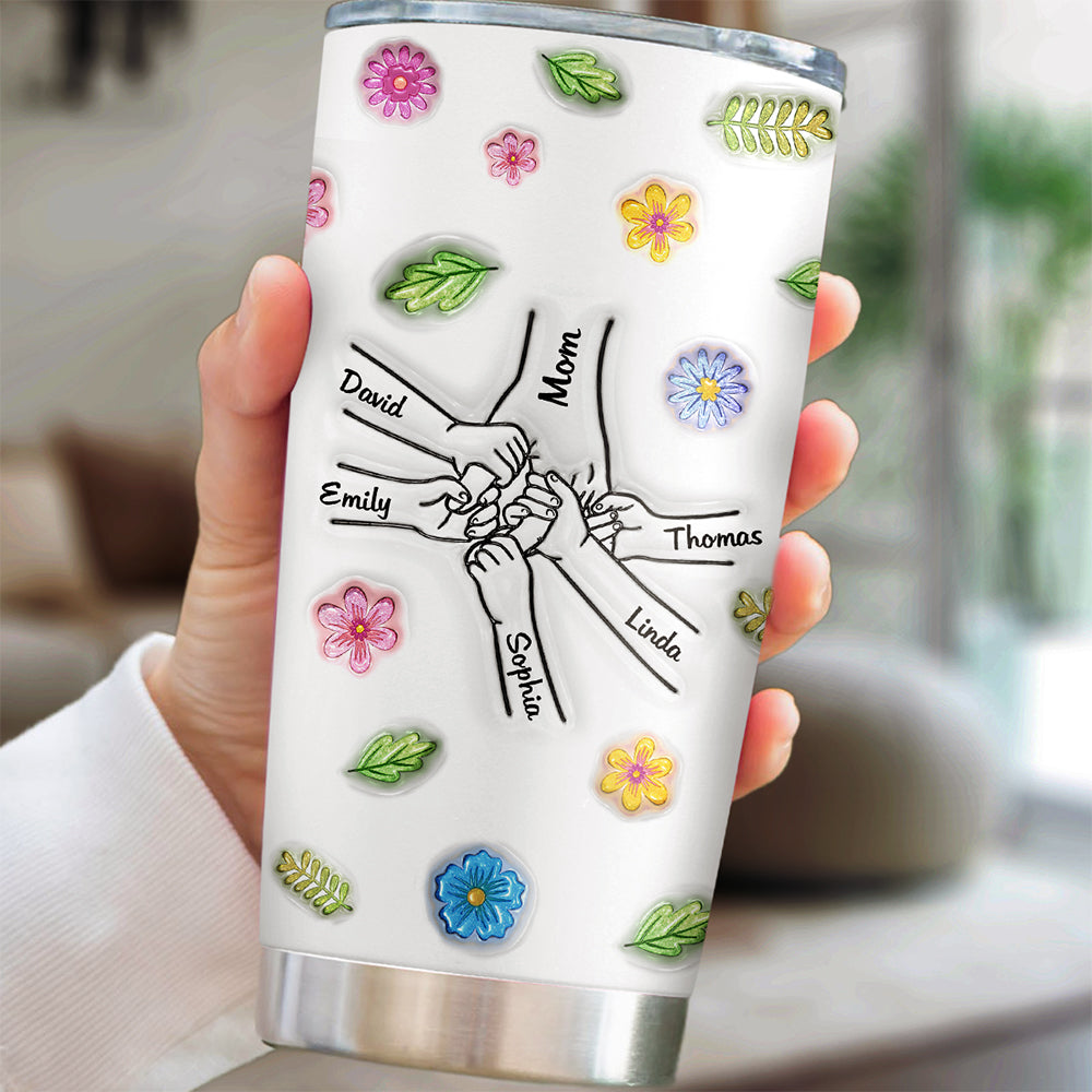 Holding Hands Forever - Personalized Custom 3D Inflated Effect Tumbler
