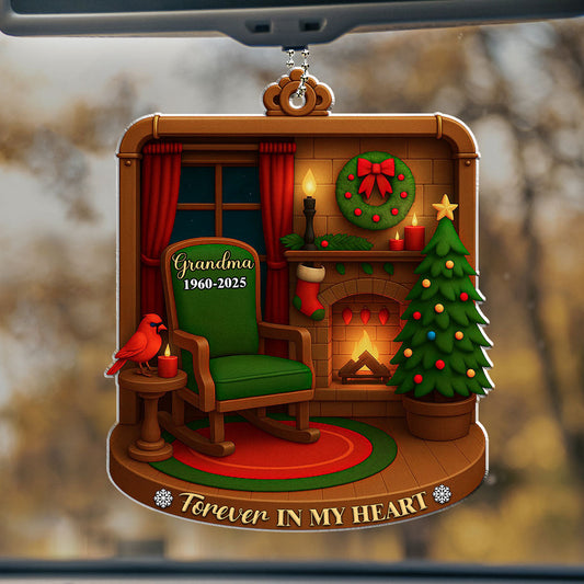 Forever In Our Heart - Personalized Custom Car Ornament