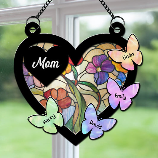 Butterfly Of Love - Personalized Custom Suncatcher