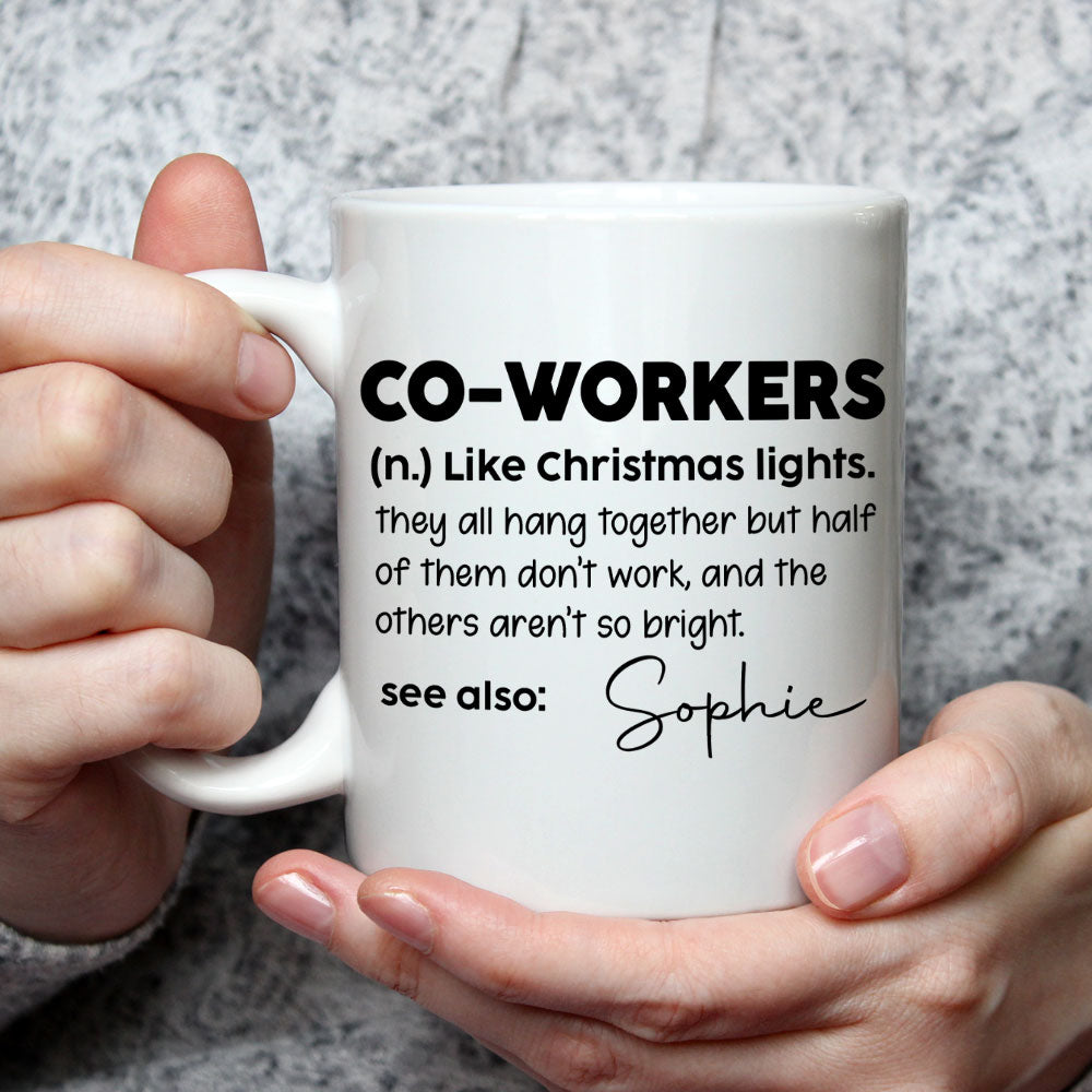 Definition A Coworker - Personalized Custom Coffee Mug