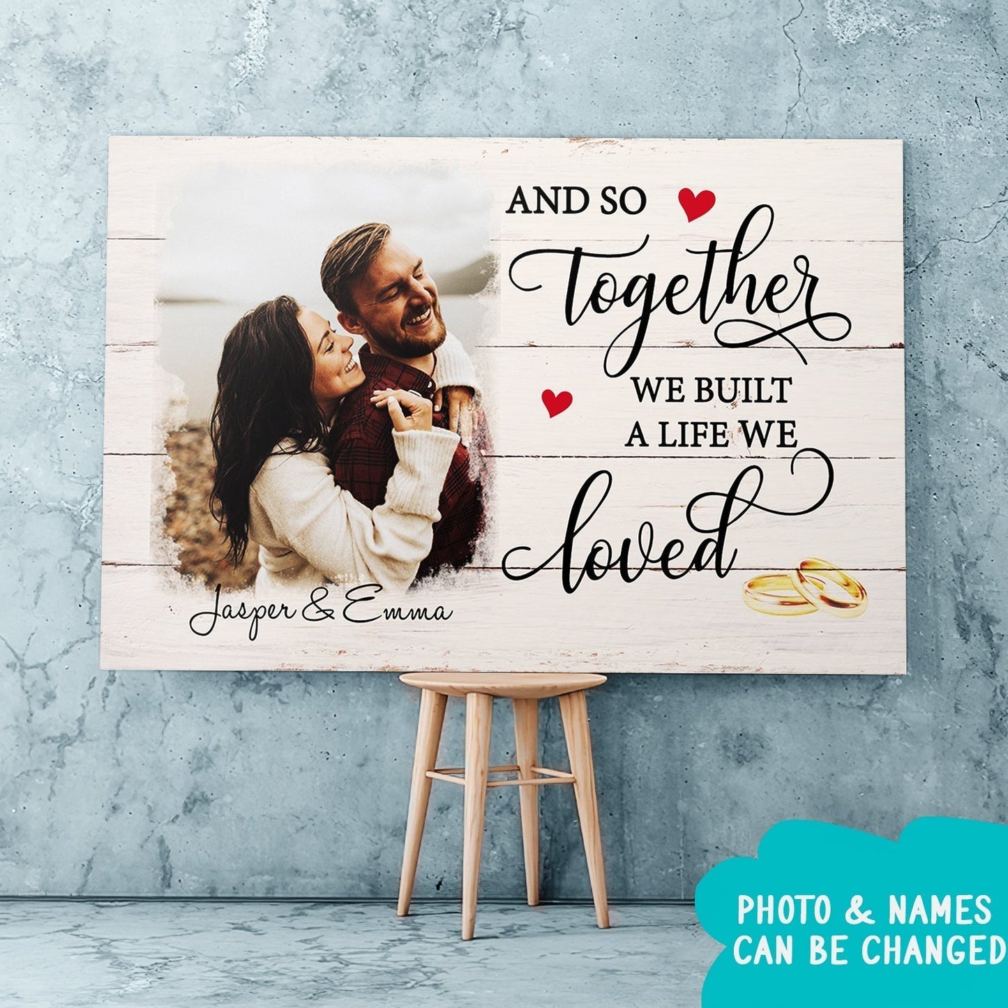 A Life We Loved - Personalized Custom Photo Canvas Print