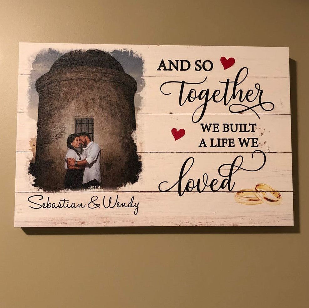 A Life We Loved - Personalized Custom Photo Canvas Print