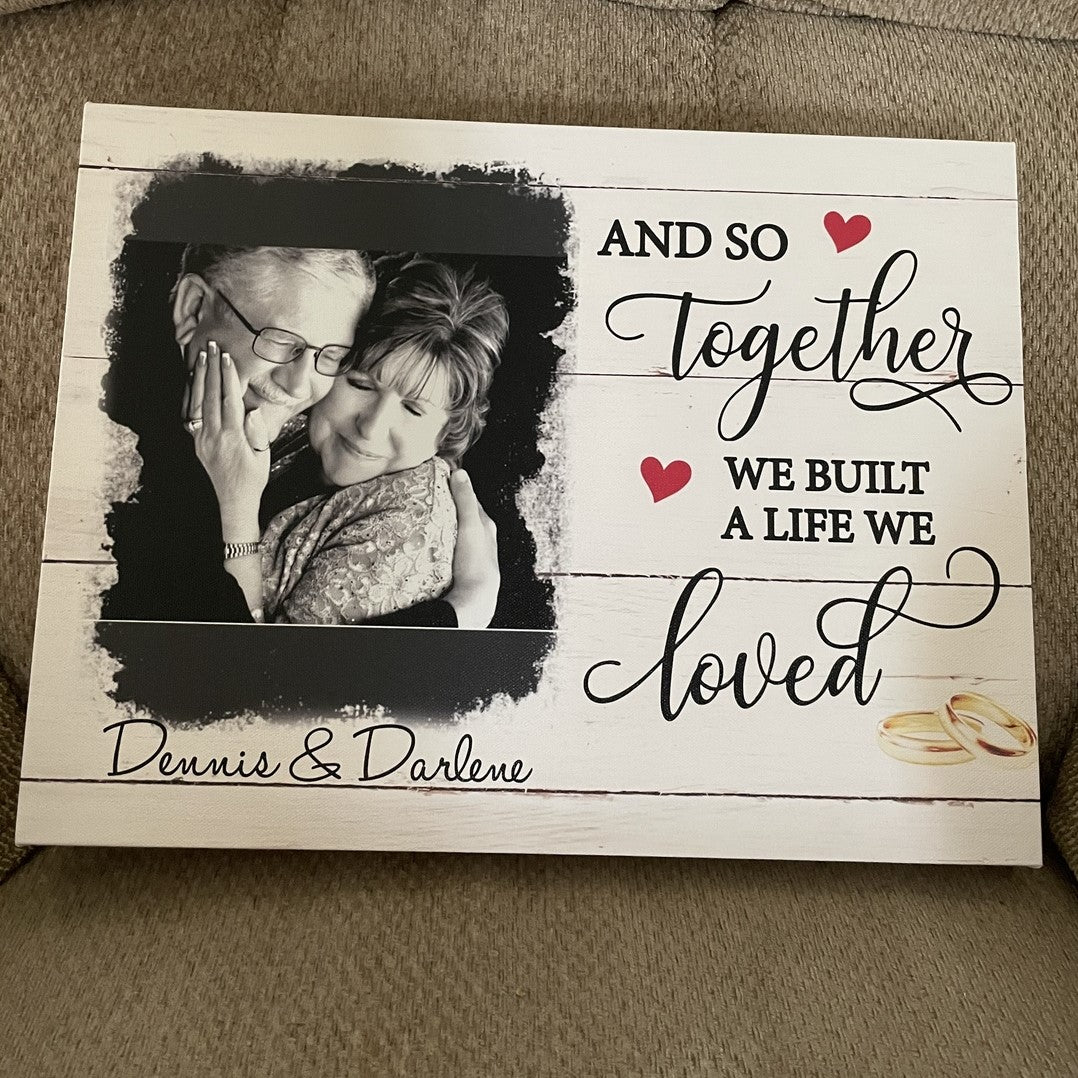 A Life We Loved - Personalized Custom Photo Canvas Print