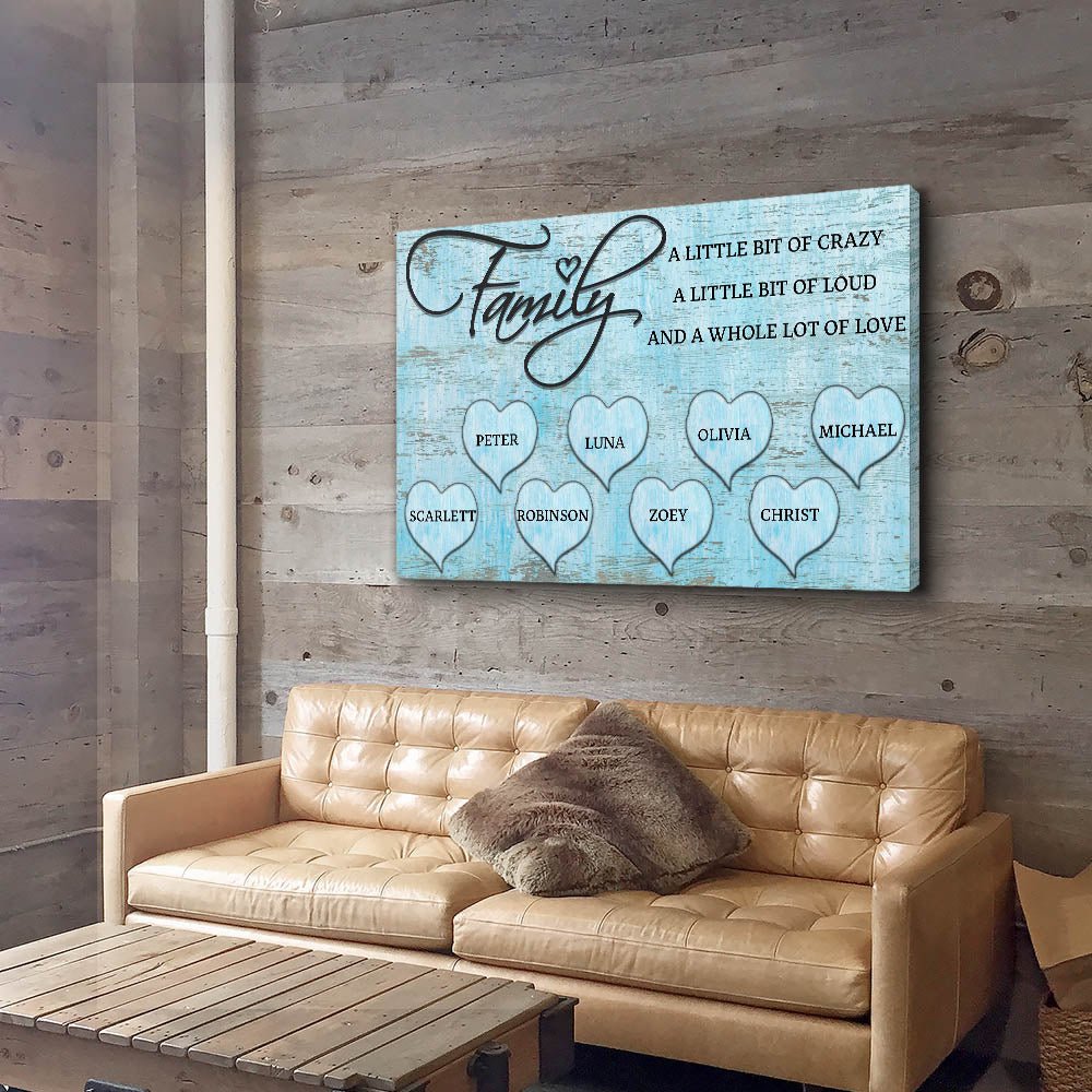 A Lot Of Love - Personalized Custom Name Canvas