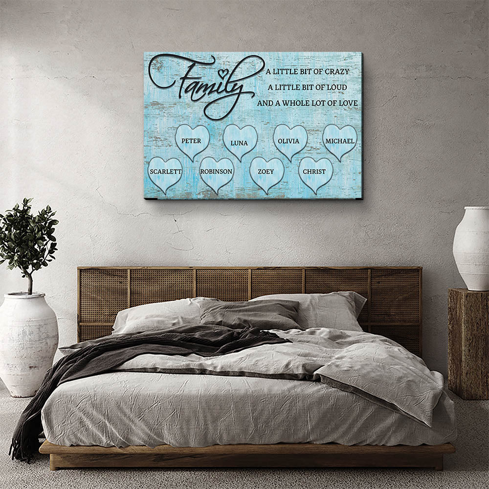 A Lot Of Love - Personalized Custom Name Canvas