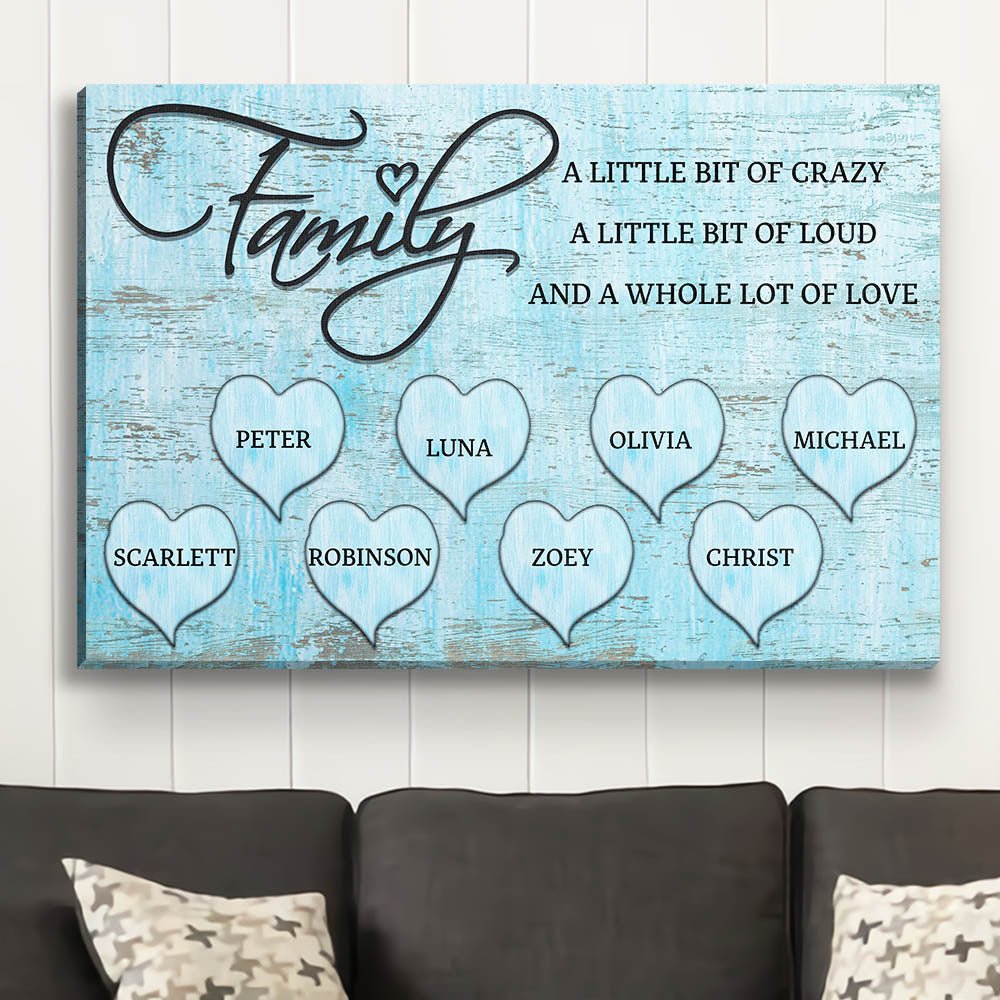 A Lot Of Love - Personalized Custom Name Canvas