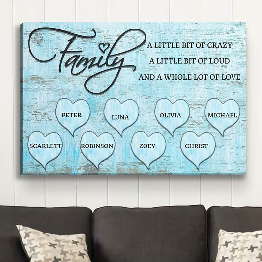 A Lot Of Love - Personalized Custom Name Canvas