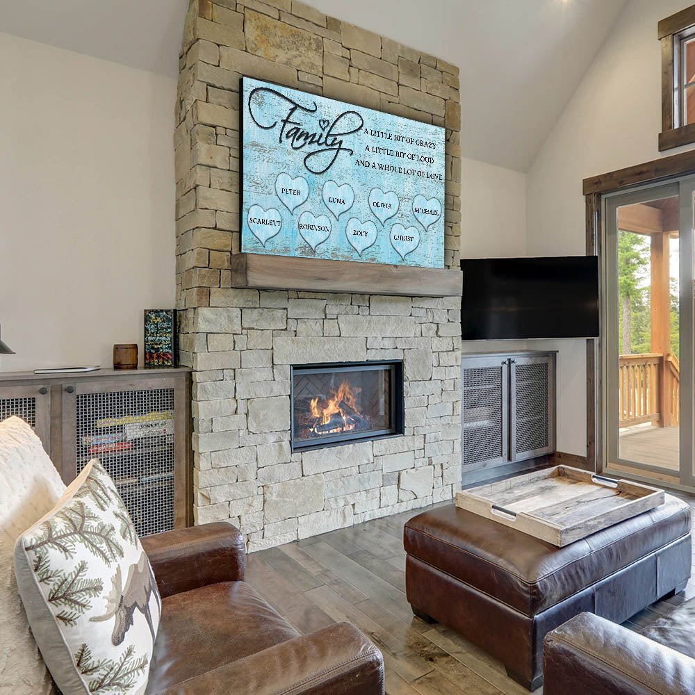 A Lot Of Love - Personalized Custom Name Canvas