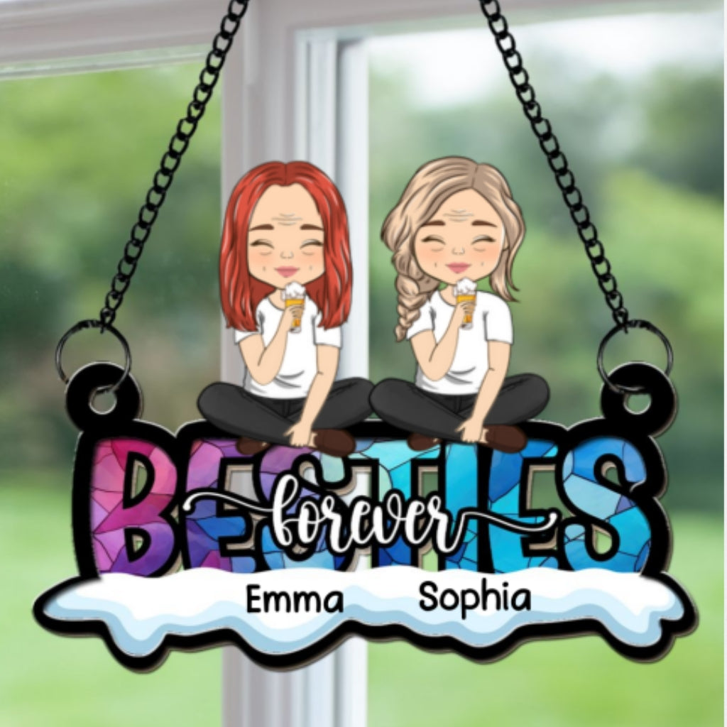You Are My Bestie Forever - Personalized Custom Suncatcher