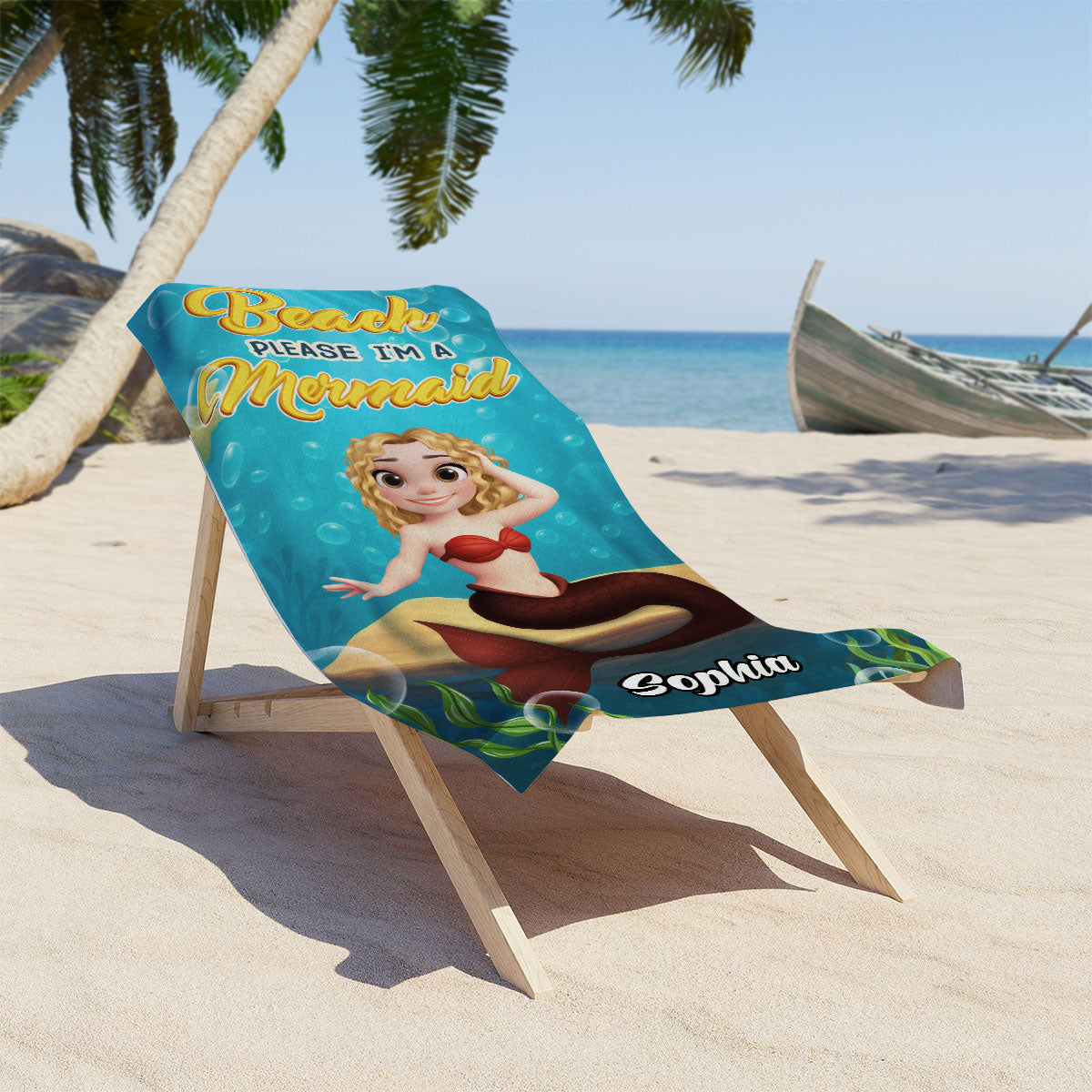 I Am Mermaid - Personalized Custom Beach Towel