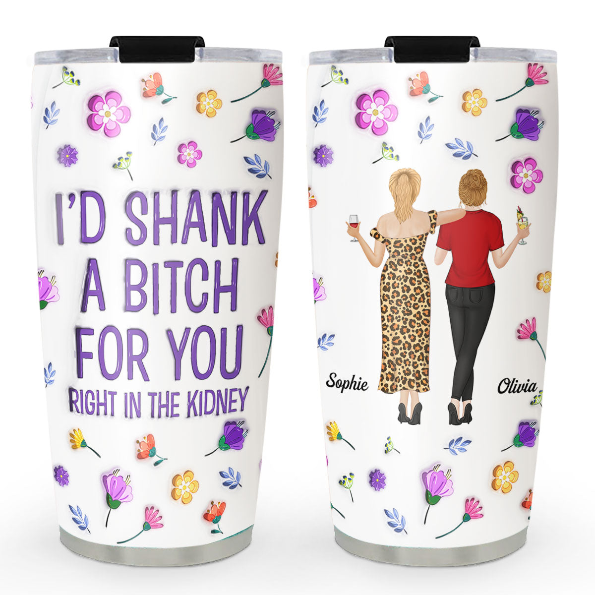 Right In The Kidney - Personalized Custom 3D Inflated Tumbler
