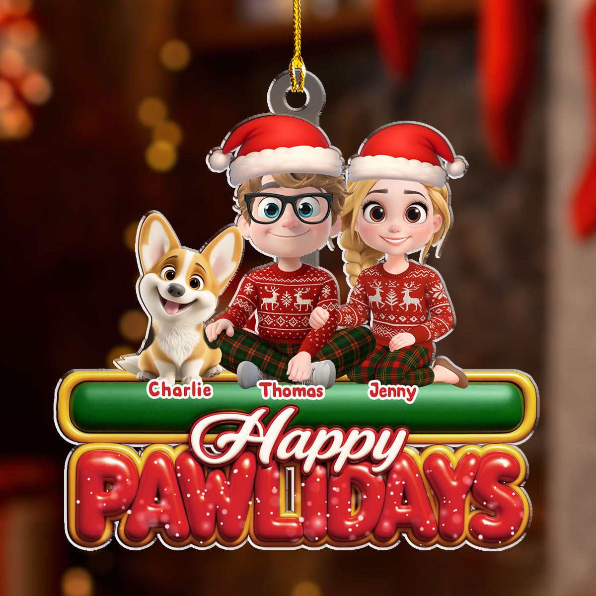 We And Our Dog Pawlidays - Personalized Custom Acrylic Ornament