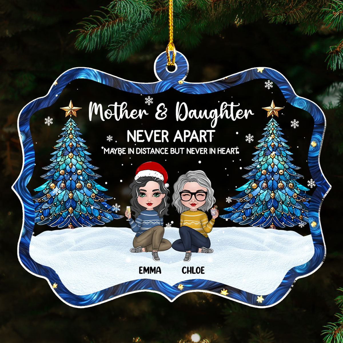 Christmas With Relative - Personalized Custom Acrylic Ornament