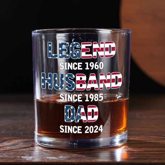 From Legend To Daddy - Personalized Custom Whiskey Glass